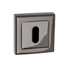 STATUS Key Escutcheon on Square Rose - Black Nickel