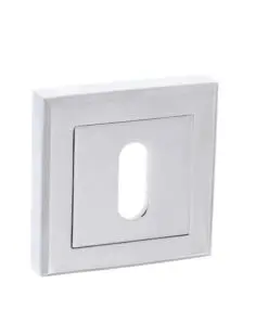 STATUS Key Escutcheon on Square Rose - Polished Chrome