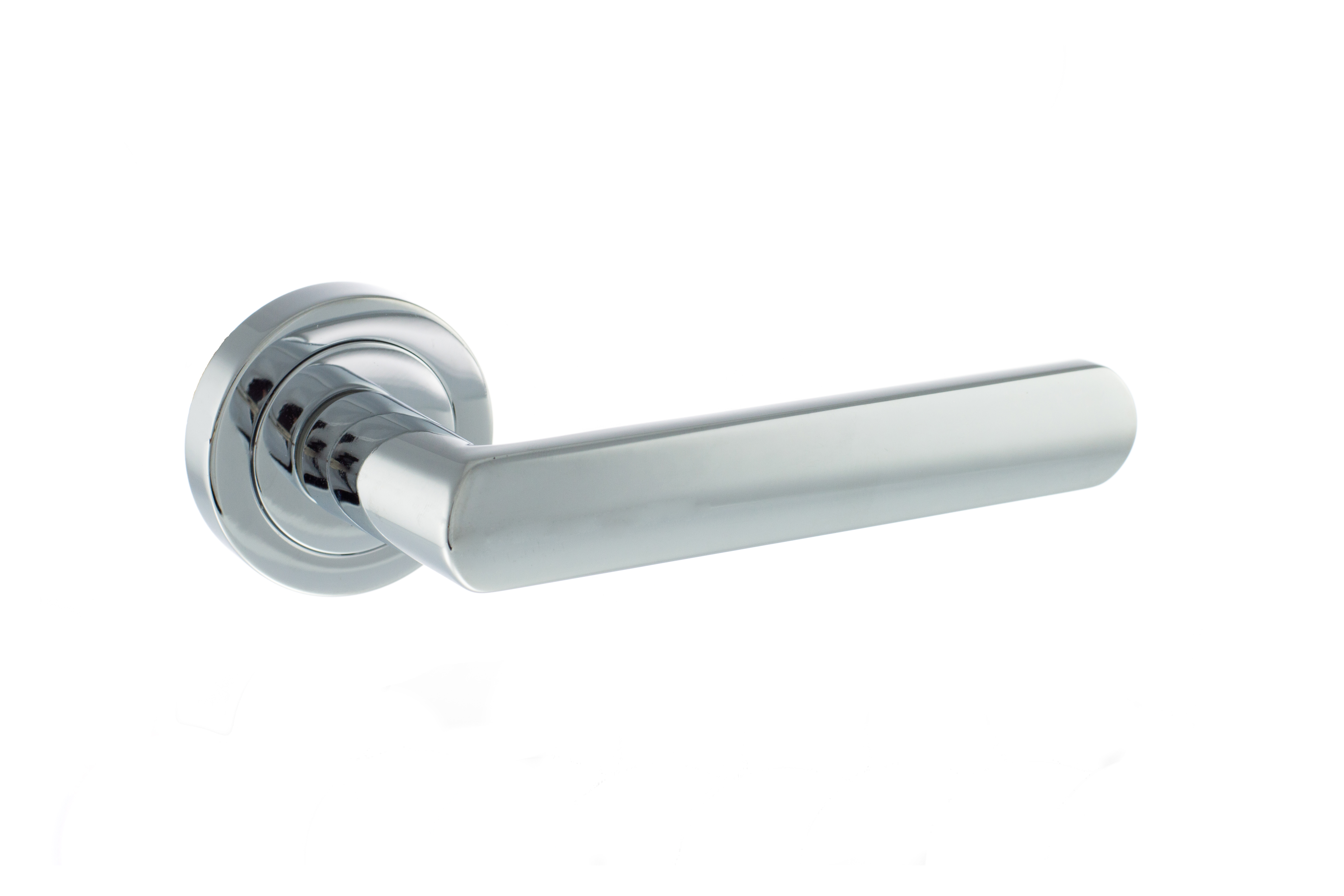 STATUS Michigan Lever on Round Rose - Polished Chrome