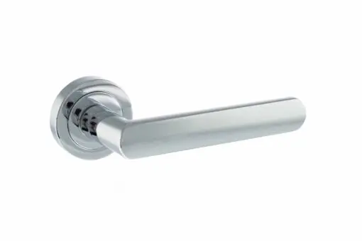 STATUS Michigan Lever on Round Rose - Polished Chrome