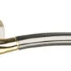 STATUS Indiana Lever on Round Rose - Satin Nickel/Polished Brass