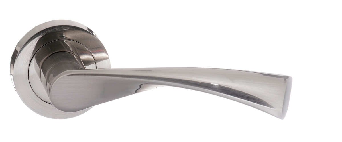 STATUS Colorado Lever on Round Rose - Satin Nickel