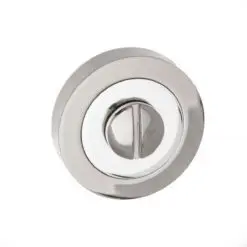 STATUS WC Turn and Release on Round Rose - Satin Chrome/Polished Chrome S3WCRSCPC