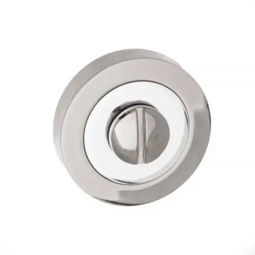 STATUS WC Turn and Release on Round Rose - Satin Chrome/Polished Chrome S3WCRSCPC