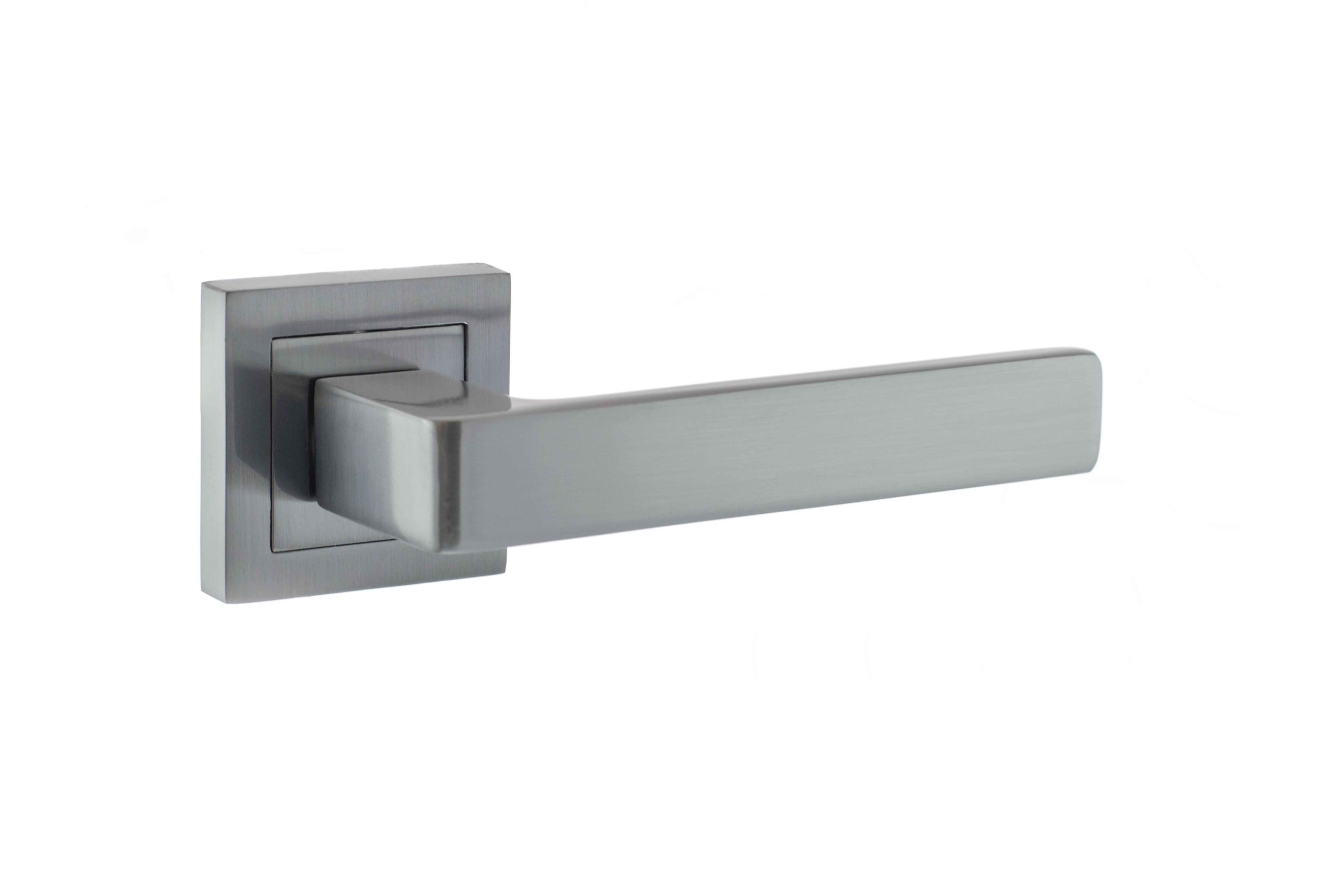 STATUS Montana Designer Lever on S4 Square Rose - Satin Chrome