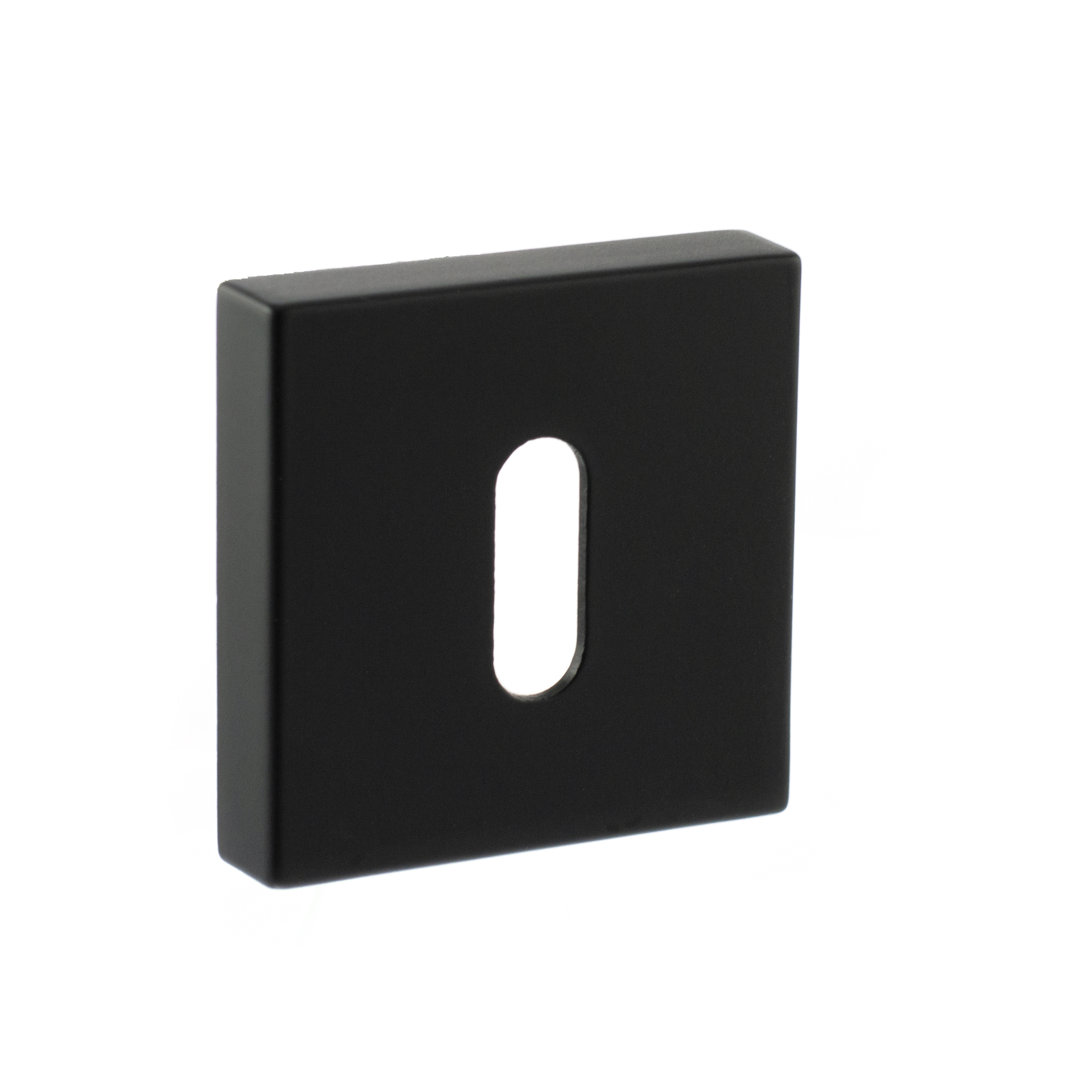 STATUS Key Escutcheon on S4 Square Rose - Matt Black