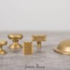 Old English Lincoln Solid Brass Victorian Knob 32mm on Concealed Fix - Satin Brass OEC1232SB