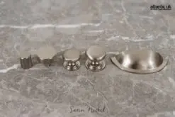 Old English Winchester Solid Brass Cabinet Cup Pull on Concealed Fix - Satin Nickel OEC1176SN