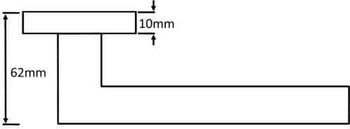 Senza Pari Guido Designer Lever on Flush Square Rose - Satin Nickel