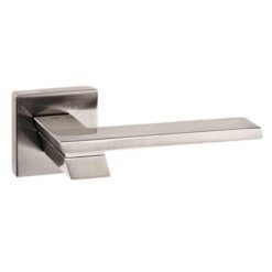 Senza Pari Giovanni Designer Lever on Flush Square Rose - Satin Nickel