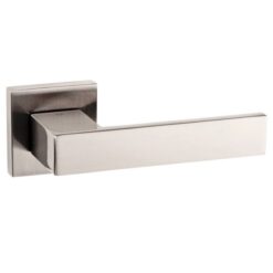 Senza Pari Panetti Designer Lever on Flush Square Rose - Satin Nickel