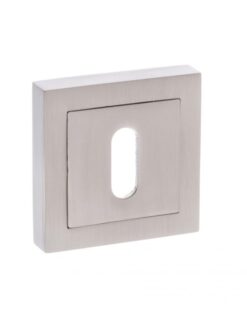 Senza Pari Key Escutcheon on Square Rose - Satin Nickel