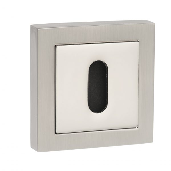 Senza Pari WC Turn and Release on Square Rose - Satin Nickel