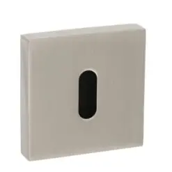 Senza Pari Key Escutcheon on Flush Square Rose - Satin Nickel
