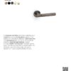 Alexander And Wilks Spitfire Door Handle Knurled On Round Rose Antique Brass AW220AB
