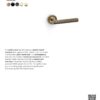 Alexander And Wilks Spitfire Door Handle Reeded On Round Rose Antique Brass AW222AB