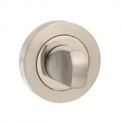 Senza Pari WC Turn and Release on Round Rose - Satin Nickel/Polished Nickel