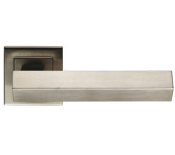 Eurospec Armas Door Handles On Square Rose - Grade 304 Satin Stainless Steel