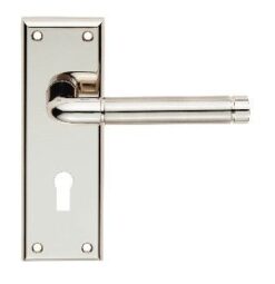 CARLISLE BRASS - SZR041PNSN-RP SEROZZETTA QUARANTA LEVER ON BACKPLATE - LOCK 57MM