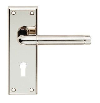 CARLISLE BRASS - SZR041PNSN-RP SEROZZETTA QUARANTA LEVER ON BACKPLATE - LOCK 57MM