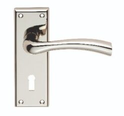 CARLISLE BRASS - SZR051PN-RP SEROZZETTA CINQUANTA LEVER ON BACKPLATE - LOCK 57MM