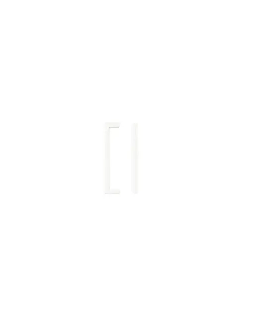 Zoo Hardware TDFPS-128-MW Square Block Cabinet handle 128mm CTC Matt White Finish