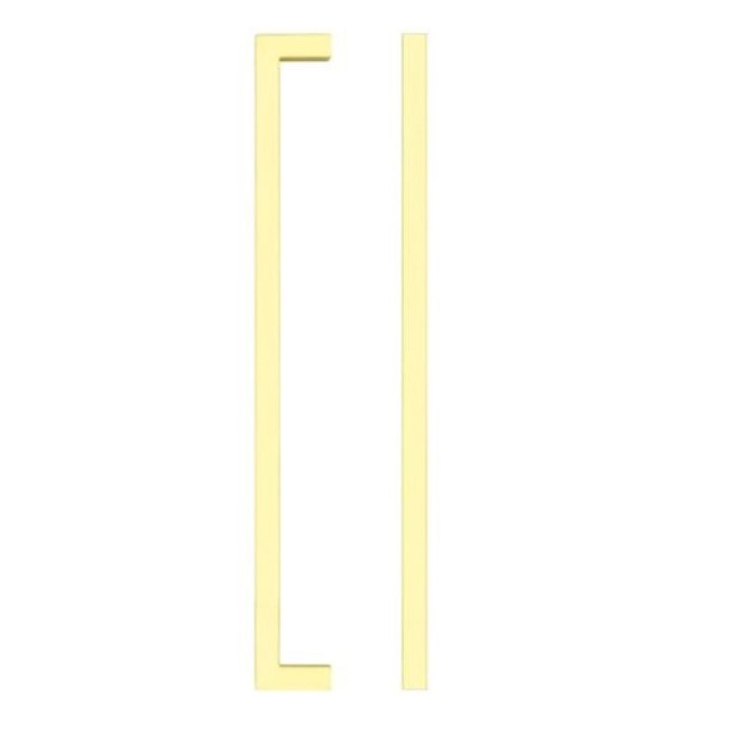 Zoo Hardware TDFPS-192-BG Square Block Cabinet handle 192mm CTC Brushed Gold Finish