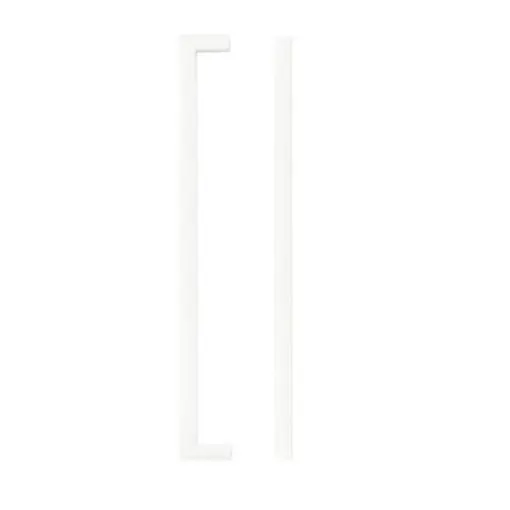 Zoo Hardware TDFPS-160-MW Square Block Cabinet handle 160mm CTC Matt White Finish