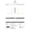 Zoo Hardware TDFPS-224-BN Square Block Cabinet handle 224mm CTC Brushed Nickel Finish