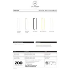 Zoo Hardware TDFPS-224-BN Square Block Cabinet handle 224mm CTC Brushed Nickel Finish