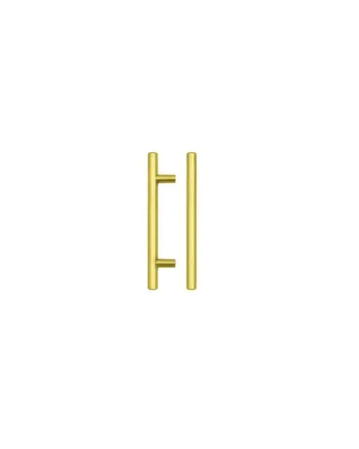 Zoo Hardware TDFPT-96-156BG T Bar Cabinet handle 96mm CTC, 156mm Total length Brushed Gold Finish