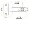 Zoo Hardware PRTL76FD-R-SSS Project Tubular Latch 76mm - UKCA/CE, Radius Forend, Satin Stainless Steel