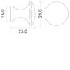 Zoo Hardware TDFK24-BN Round Cabinet knob 24.2mm Dia. Brushed Nickel Finish