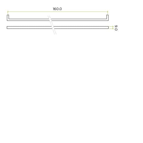 Zoo Hardware TDFPS-160-MW Square Block Cabinet handle 160mm CTC Matt White Finish