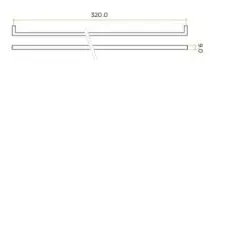 Zoo Hardware TDFPS-320-MB Square Block Cabinet handle 320mm CTC Matt Black Finish