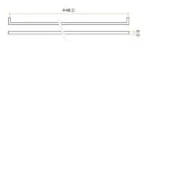 Zoo Hardware TDFPS-448-MW Square Block Cabinet handle 448mm CTC Matt White Finish