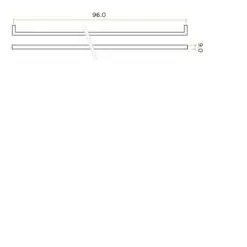 Zoo Hardware TDFPS-96-PG Square Block Cabinet handle 96mm CTC Polished Gold Finish