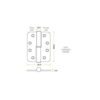 Zoo Hardware VLHR243RS Grade 11 Lift Off Hinge Stainless Steel - Radius - Grade 201 - 102 x 76 x 3mm - Right Hand Satin Stainless