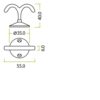 Zoo Hardware ZAB87FB Under Counter Hook Florentine Bronze