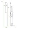 Zoo Hardware ZAS03RPVDSB Door Handle Action Flush Bolt Favo Satin Brass- Radius 20 x 200mm