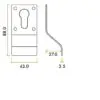 Zoo Hardware ZAS16-PCW Cylinder Latch Pull - Euro Profile - 88mm x 43mm - PCW