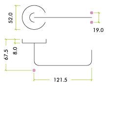 Zoo Hardware ZCS030LL-PVDSB 19mm Lift to Lock Tubular Return to Door Door Handle set -Push On Rose - Grade 304 - PVDSB Pvd Satin Brass