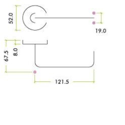 Zoo Hardware ZCS030LL-PVDBZ 19mm Lift to Lock Tubular Return to Door Door Handle set -Push On Rose - Grade 304 - PVDBZ Pvd Bronze