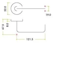 Zoo Hardware ZCS030LL-PCB 19mm Lift to Lock Tubular Return to Door Door Handle set -Push On Rose - Grade 304 - PCB Powder Coated Black