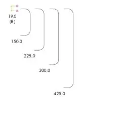 Zoo Hardware 19mm X 300mm Back To Back Pull Handle Set (With Grub Screws)- Rosso - PVD Satin Brass ZCSD300-GS-PVDSB
