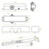 Zoo Hardware Size 2-4 Template Selectable Closer - Satin Nickel Finish - Complete with Semi Radius Cover & Flat Arm ZDC0024S-SN