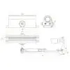 Zoo Hardware Size 3 Door Closer - Black - Complete with Fig 66 Bracket ZDC003-BLK
