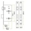 Zoo Hardware ZDL7260LL-PCW DIN lift To Lock - 72mm c/c 1 Pc Forend Square Powder Coated White