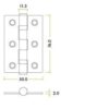 Zoo Hardware ZHSS232PCB Stainless Steel Door Hinge 3