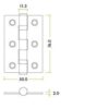 Zoo Hardware ZHSS232PCB Stainless Steel Door Hinge 3